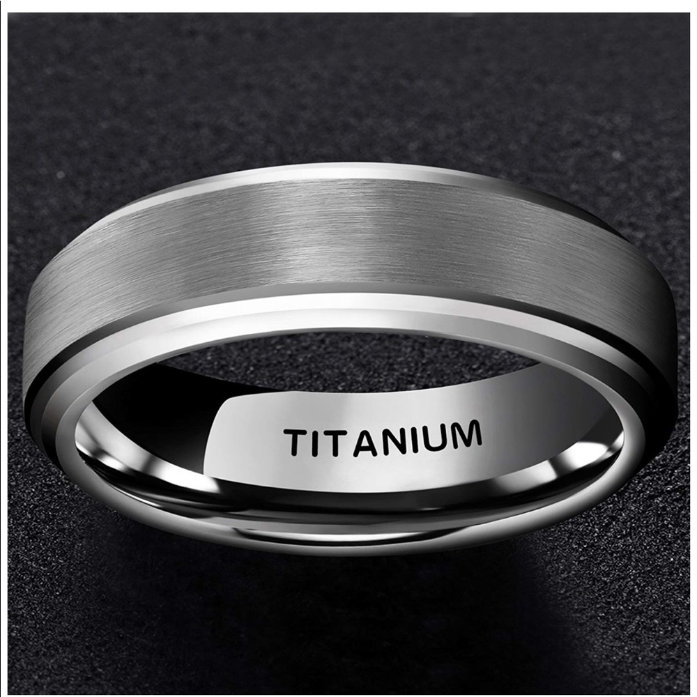 6mm Tigrade Titanium Ring Brushed Matte Size 12 - Picture 3 of 4